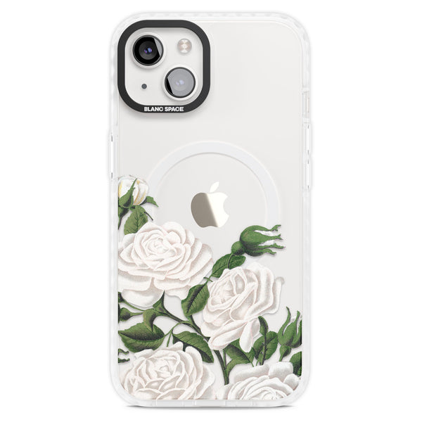 White Vintage Painted Flowers