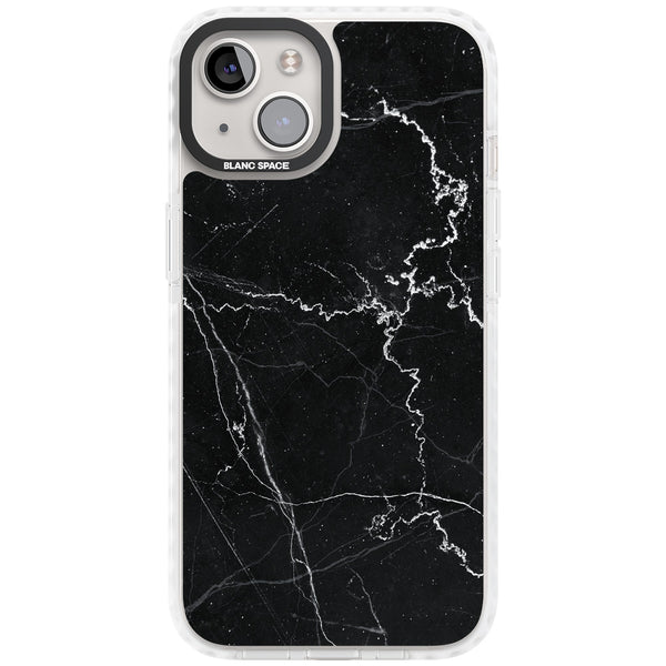 Bold Black Marble With White Texture