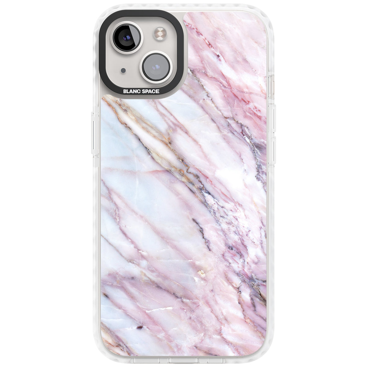Blush Marble Glow iPhone 12 / 12 Pro / iPhone 13 / iPhone 14 / iPhone 14 Plus / iPhone 15 / iPhone 15 Plus Impact Clear Phone Case front