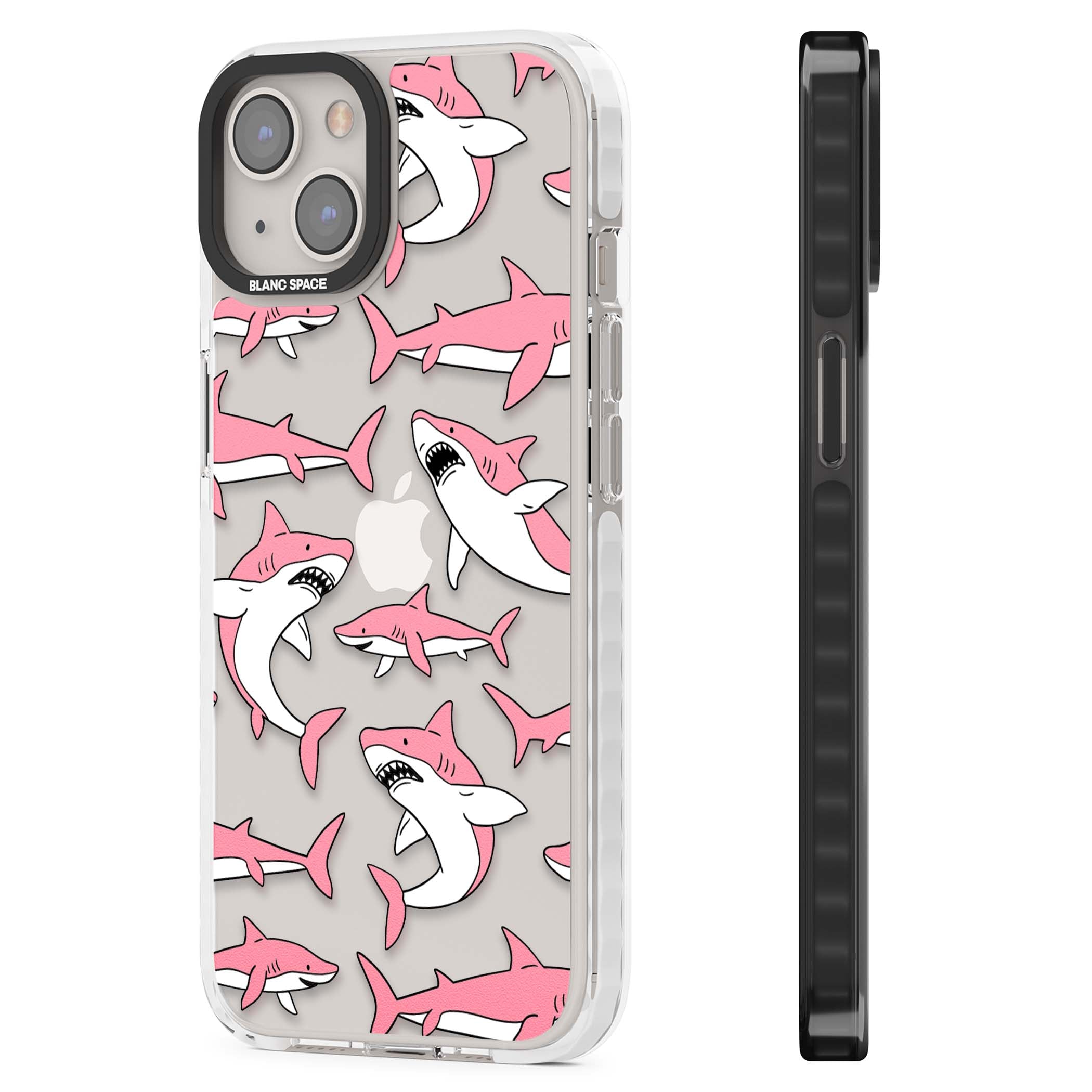 Bubblegum Sharks for her iPhone case | Clear Impact case for iPhone 13, iPhone 14, iPhone 15