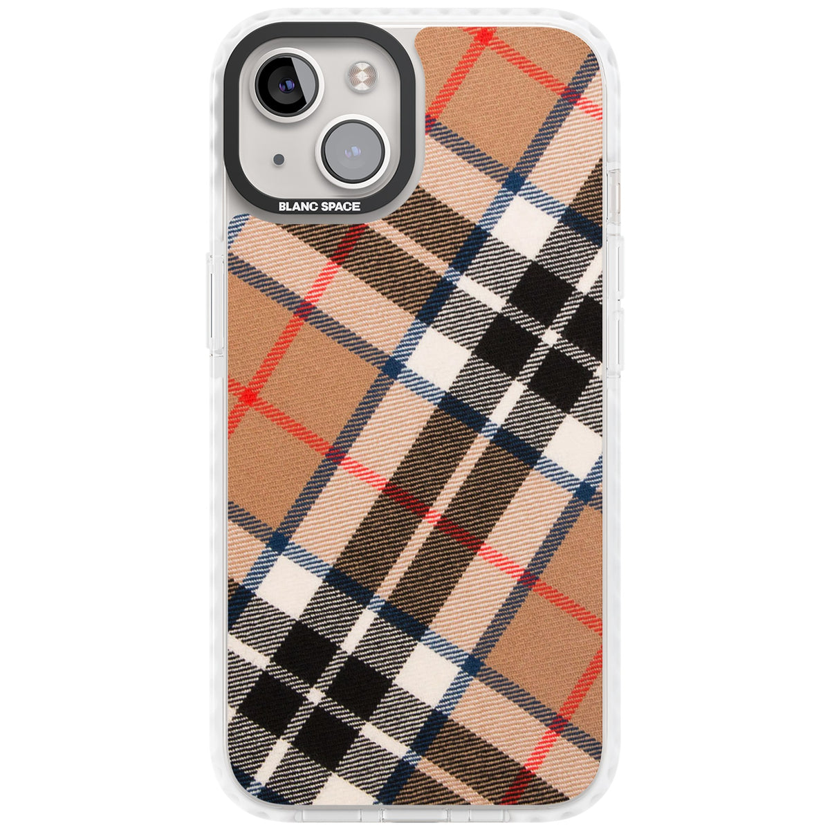 Haymarket Check iPhone 12 / 12 Pro / iPhone 13 / iPhone 14 / iPhone 14 Plus / iPhone 15 / iPhone 15 Plus Impact Clear Phone Case front