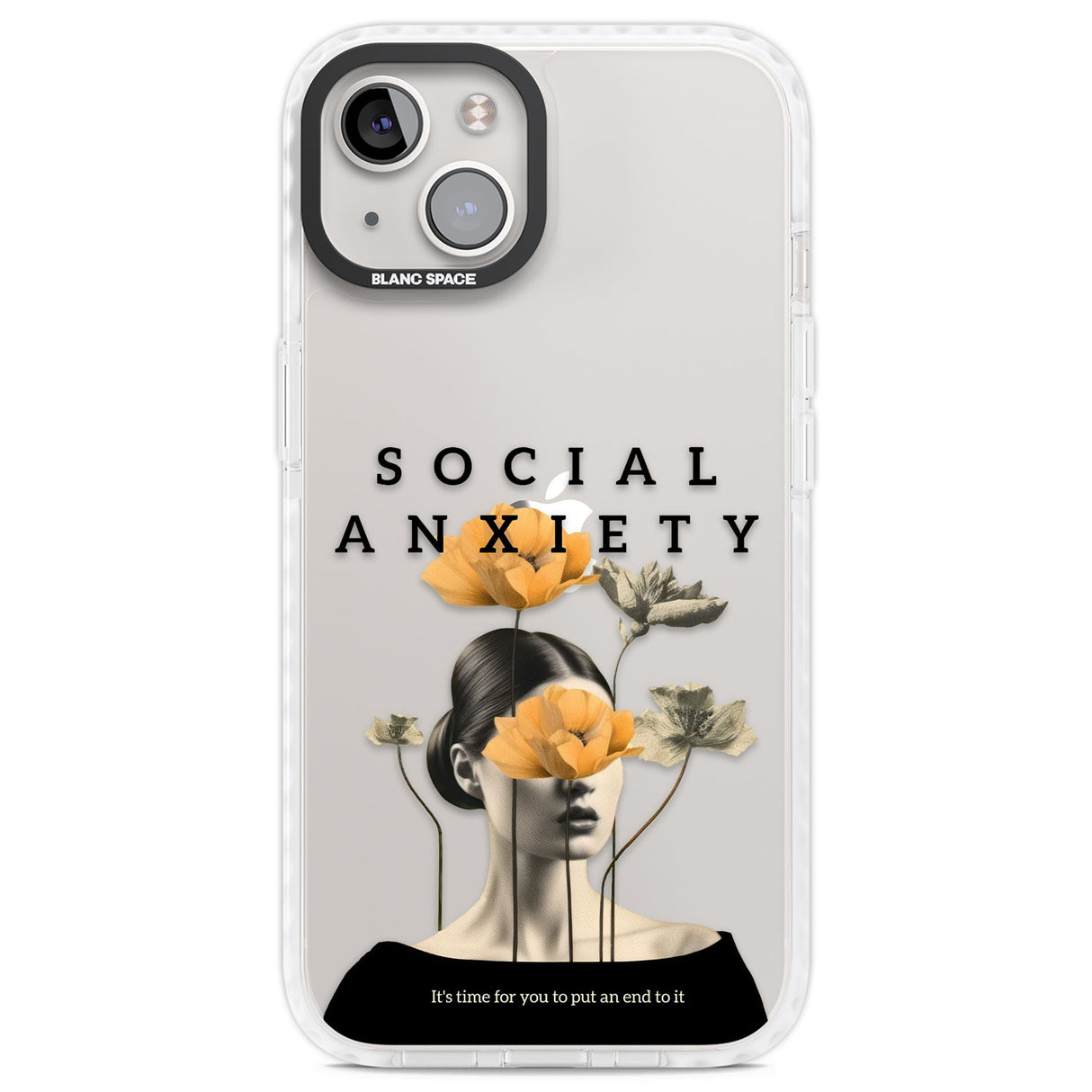 Social Anxiety Clear Impact Phone Case for iPhone 13, iPhone 14, iPhone 15