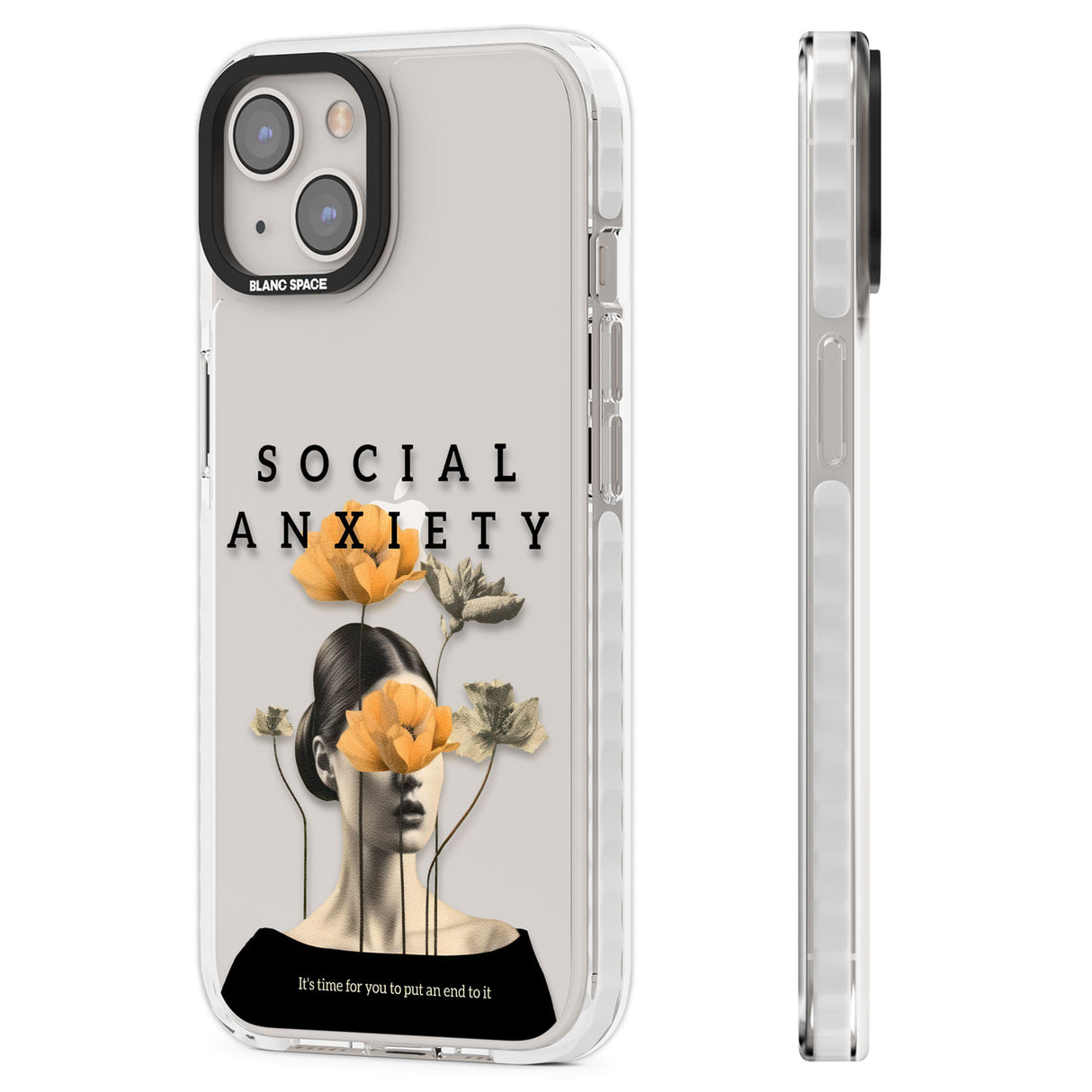 Social Anxiety Clear Impact Phone Case for iPhone 13, iPhone 14, iPhone 15