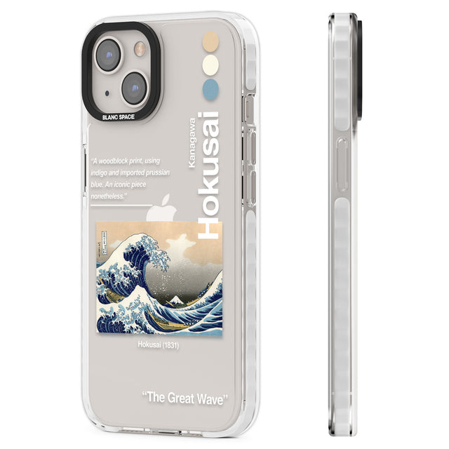 The Great Wave Clear Impact Phone Case for iPhone 13, iPhone 14, iPhone 15
