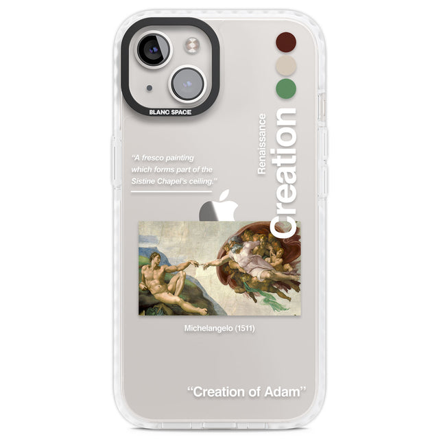 Creation of Adam - Michelangelo Clear Impact Phone Case for iPhone 13, iPhone 14, iPhone 15