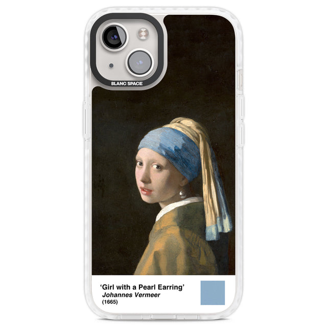 Girl with a Pearl Earring Clear Impact Phone Case for iPhone 13, iPhone 14, iPhone 15
