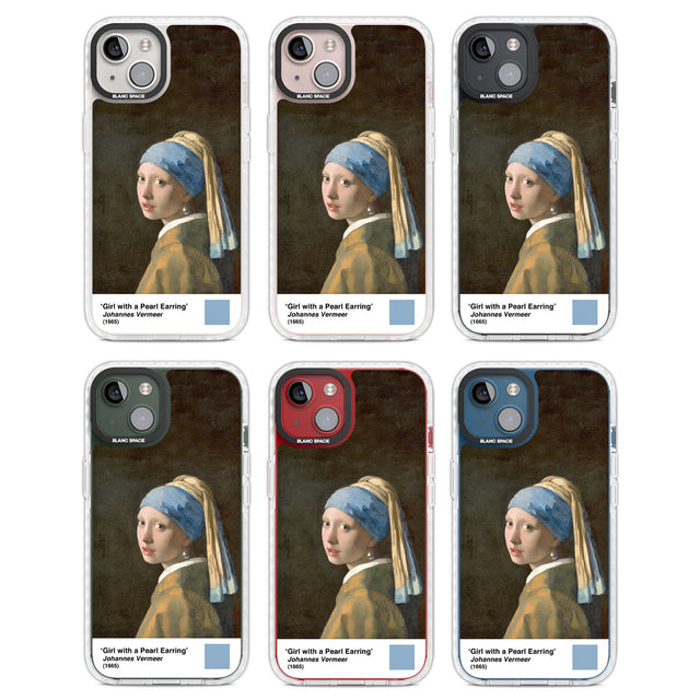 Girl with a Pearl Earring Clear Impact Phone Case for iPhone 13, iPhone 14, iPhone 15