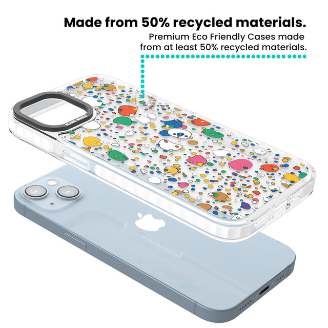 Colourful Confetti Pebbles Clear Impact Phone Case for iPhone 13, iPhone 14, iPhone 15