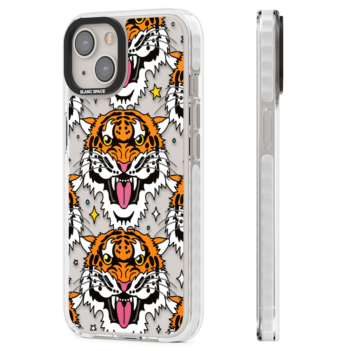 Fierce Jungle Tigers Clear Impact Phone Case for iPhone 13, iPhone 14, iPhone 15
