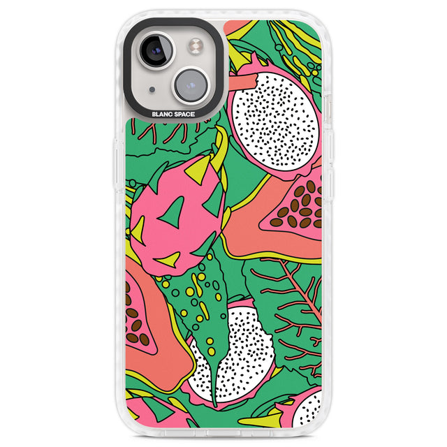 Psychedelic Salad Clear Impact Phone Case for iPhone 13, iPhone 14, iPhone 15