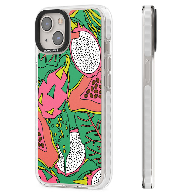 Psychedelic Salad Clear Impact Phone Case for iPhone 13, iPhone 14, iPhone 15