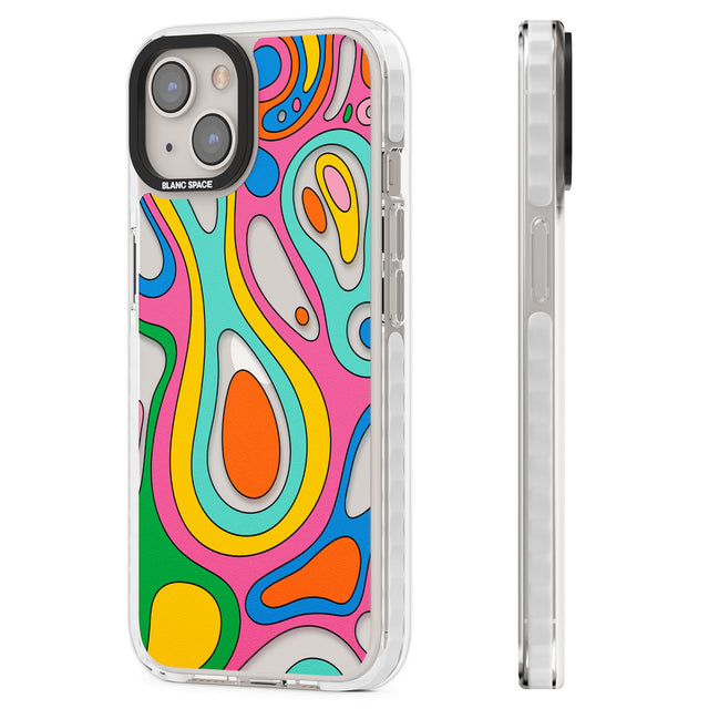 Dreams & Grooves Clear Impact Phone Case for iPhone 13, iPhone 14, iPhone 15