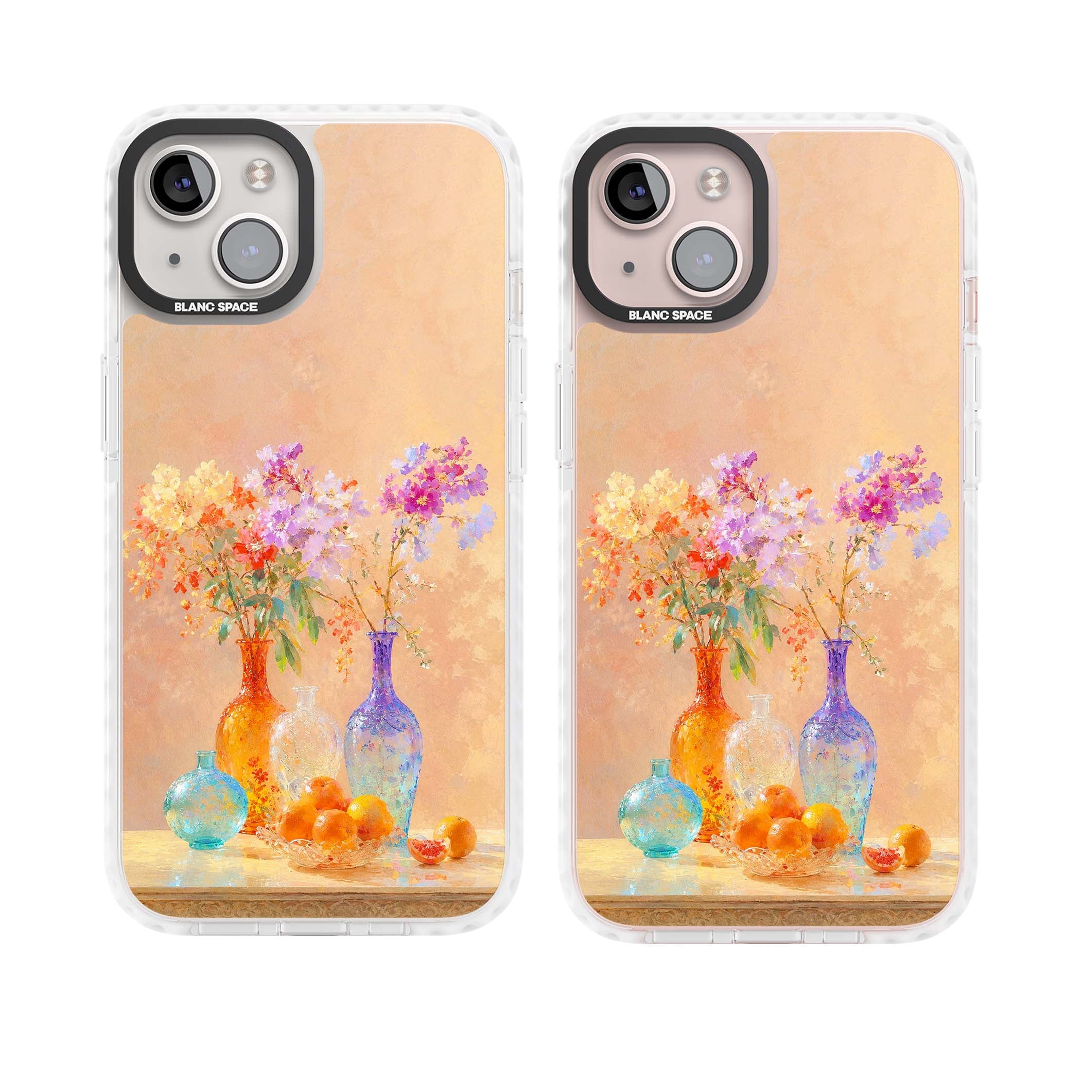 Peach Glass art iPhone case | Clear Impact case for iPhone 13, iPhone 14, iPhone 15