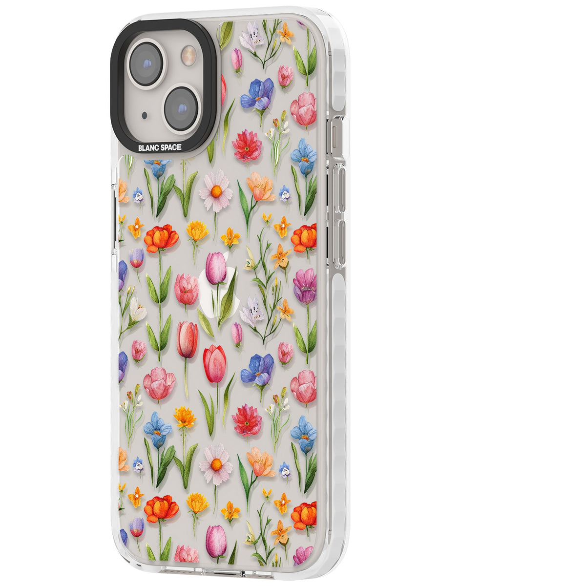 Small Flower Mix iPhone 12 / 12 Pro / iPhone 13 / iPhone 14 / iPhone 14 Plus / iPhone 15 / iPhone 15 Plus Impact Clear Phone Case side