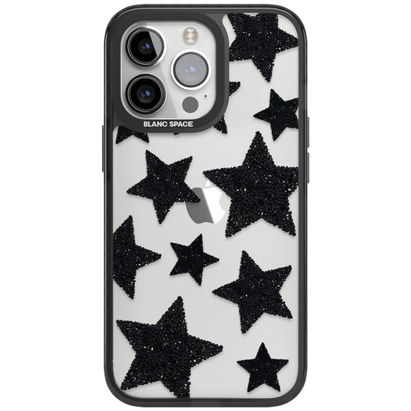 Beaded Black Stars