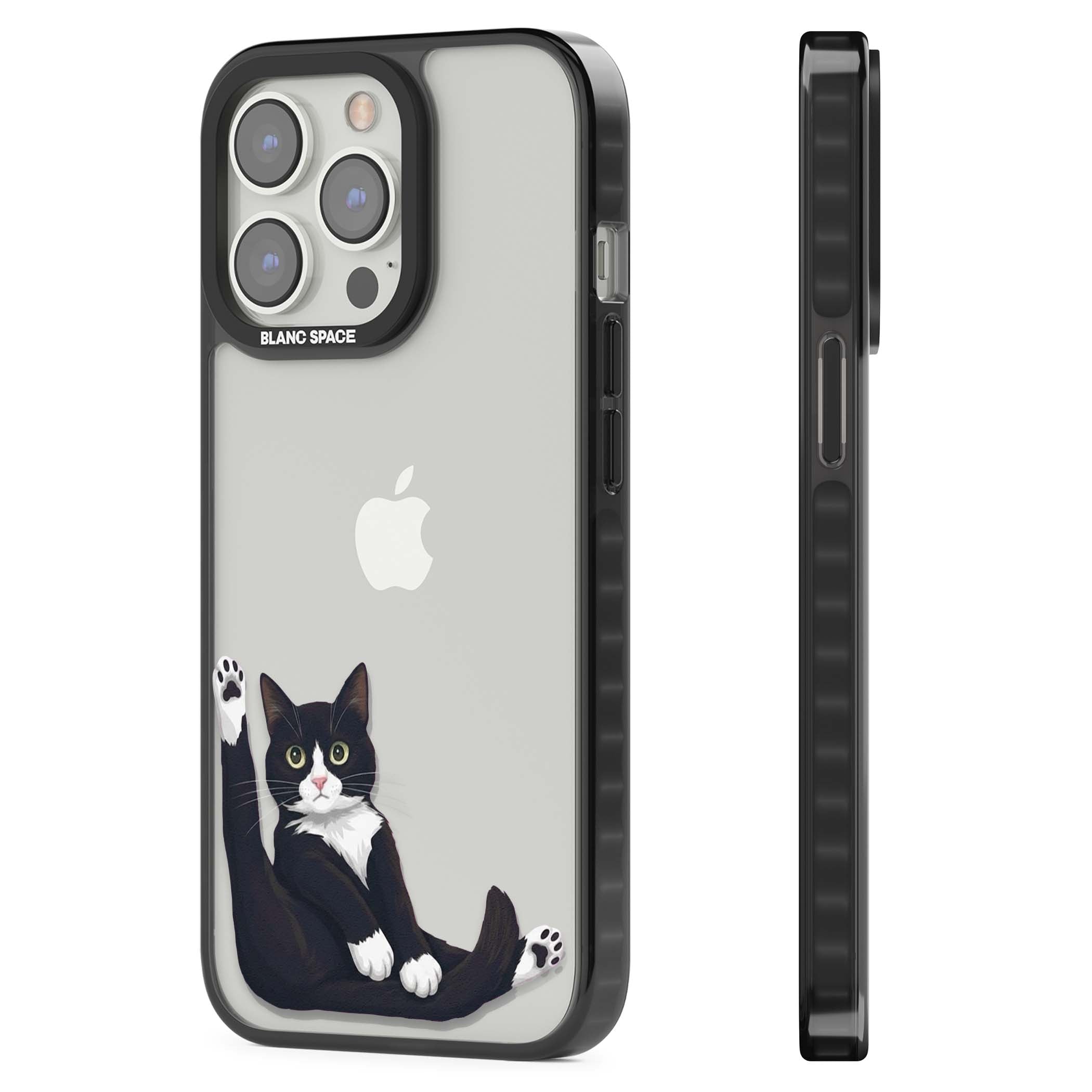 Mid-Groom Cat animals iPhone case | Black Impact case for iPhone 13 Pro, iPhone 14 Pro, iPhone 15 Pro