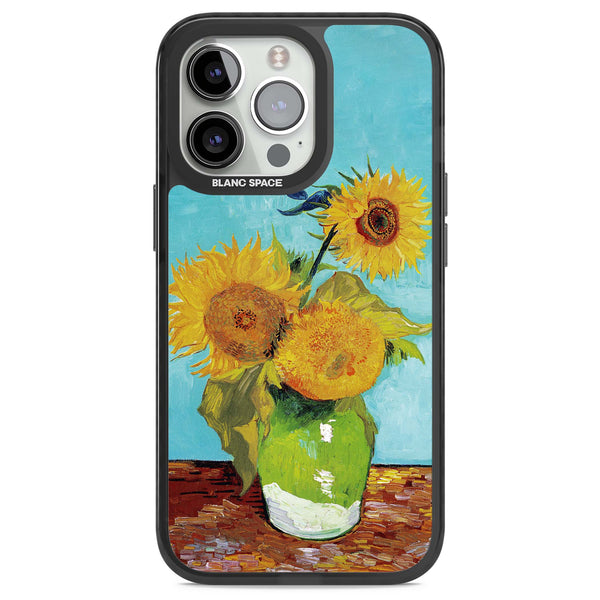 Vase With Three Sunflowers