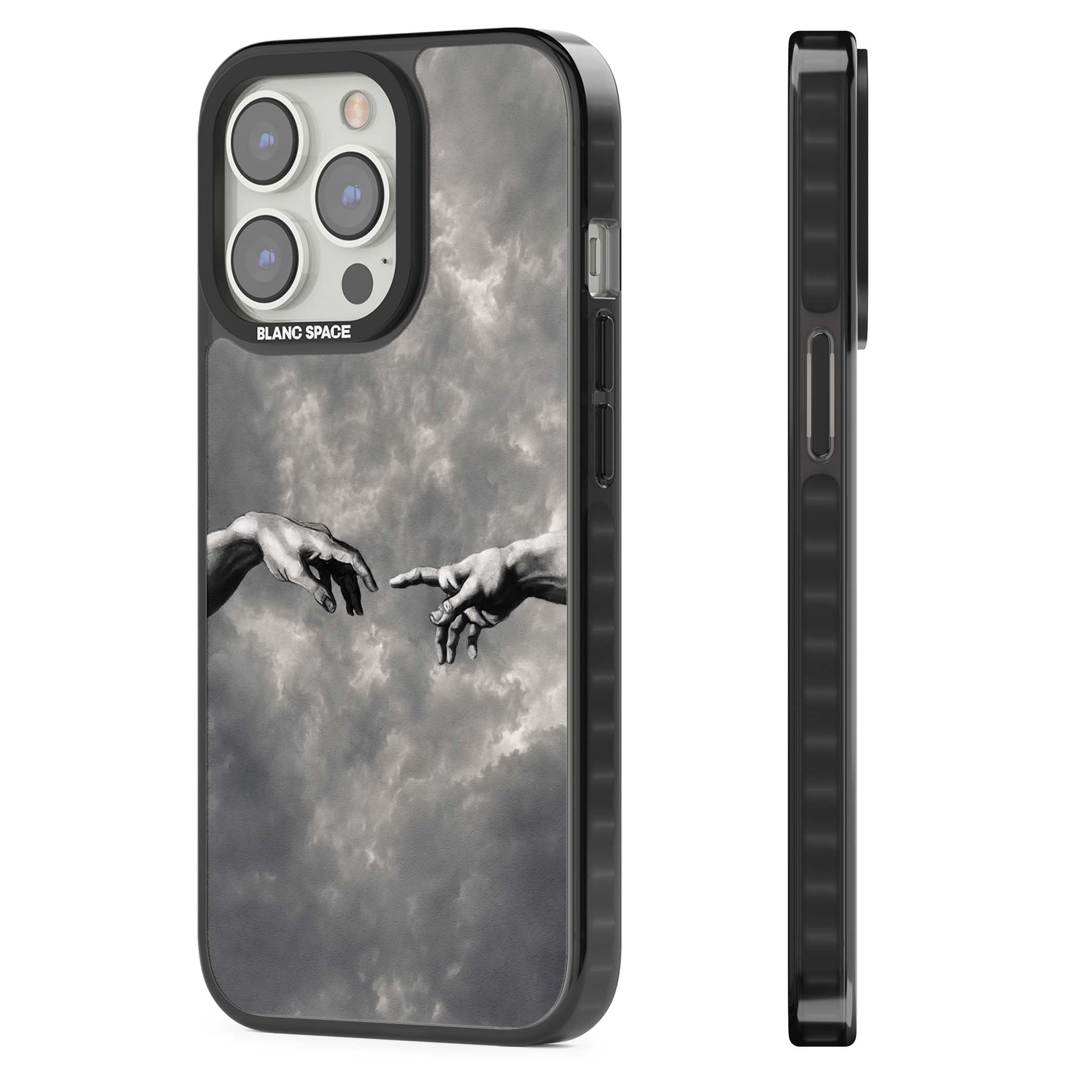Creation art iPhone case | Black Impact case for iPhone 13 Pro, iPhone 14 Pro, iPhone 15 Pro