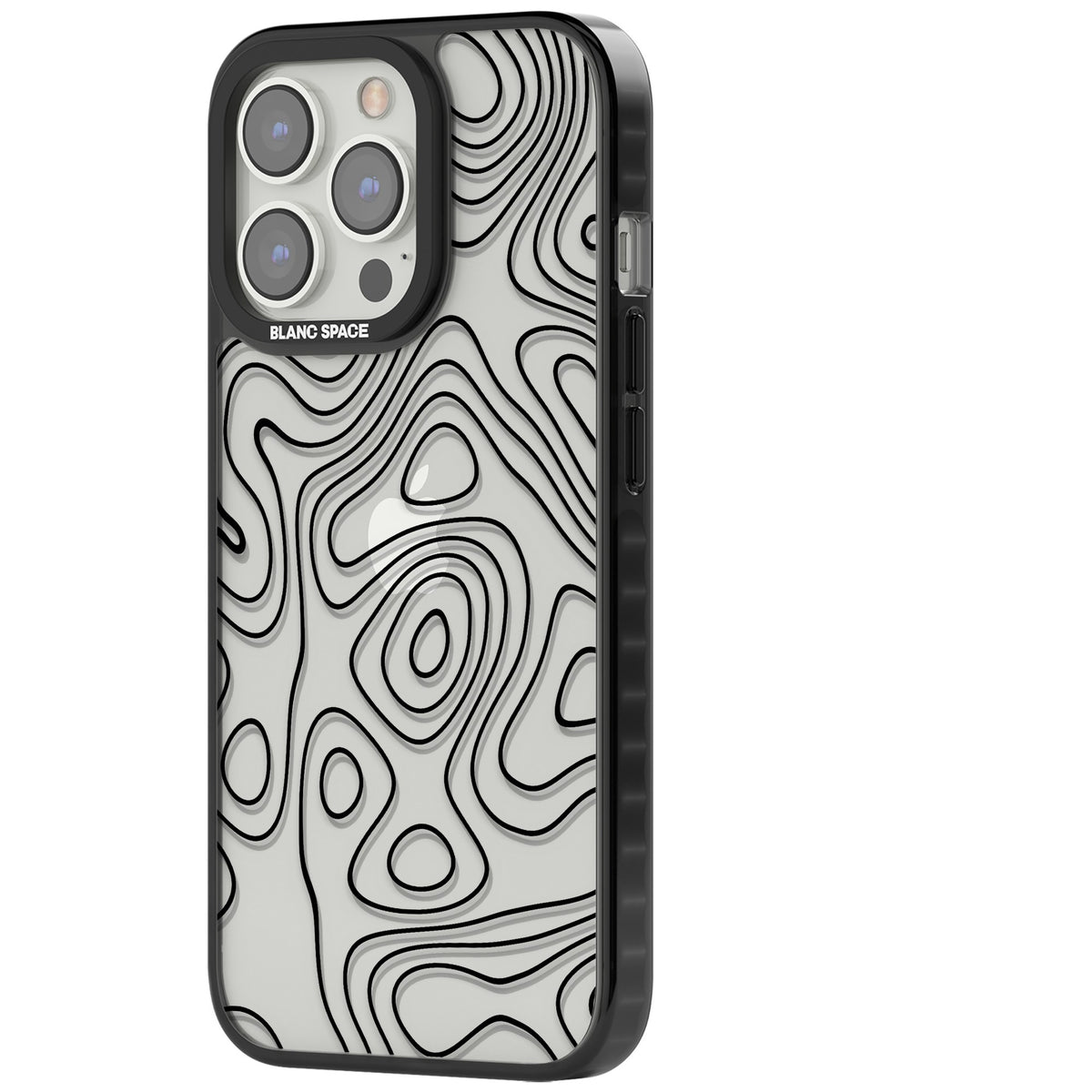 Damascus Steel iPhone 12 Pro Max / iPhone 13 Pro / iPhone 13 Pro Max / iPhone 14 Pro / iPhone 14 Pro Max / iPhone 15 Pro / iPhone 15 Pro Max Impact Black Phone Case side