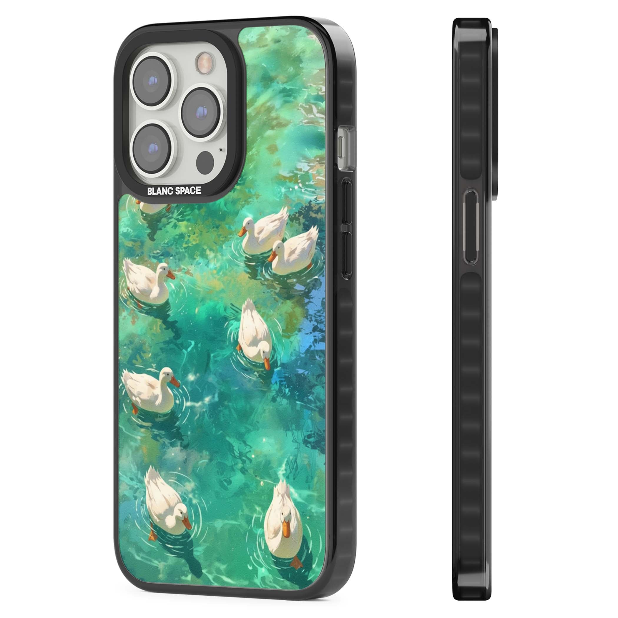 Ducks In The Pond for her iPhone case | Black Impact case for iPhone 13 Pro, iPhone 14 Pro, iPhone 15 Pro