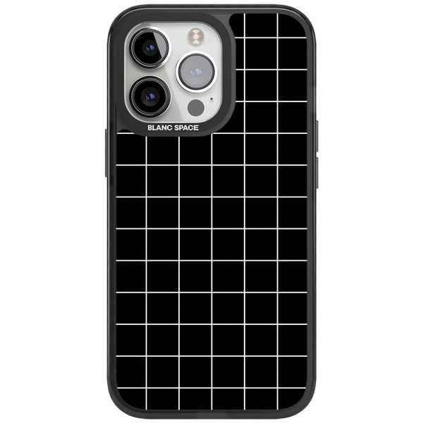 Minimalist Grid Pattern Black