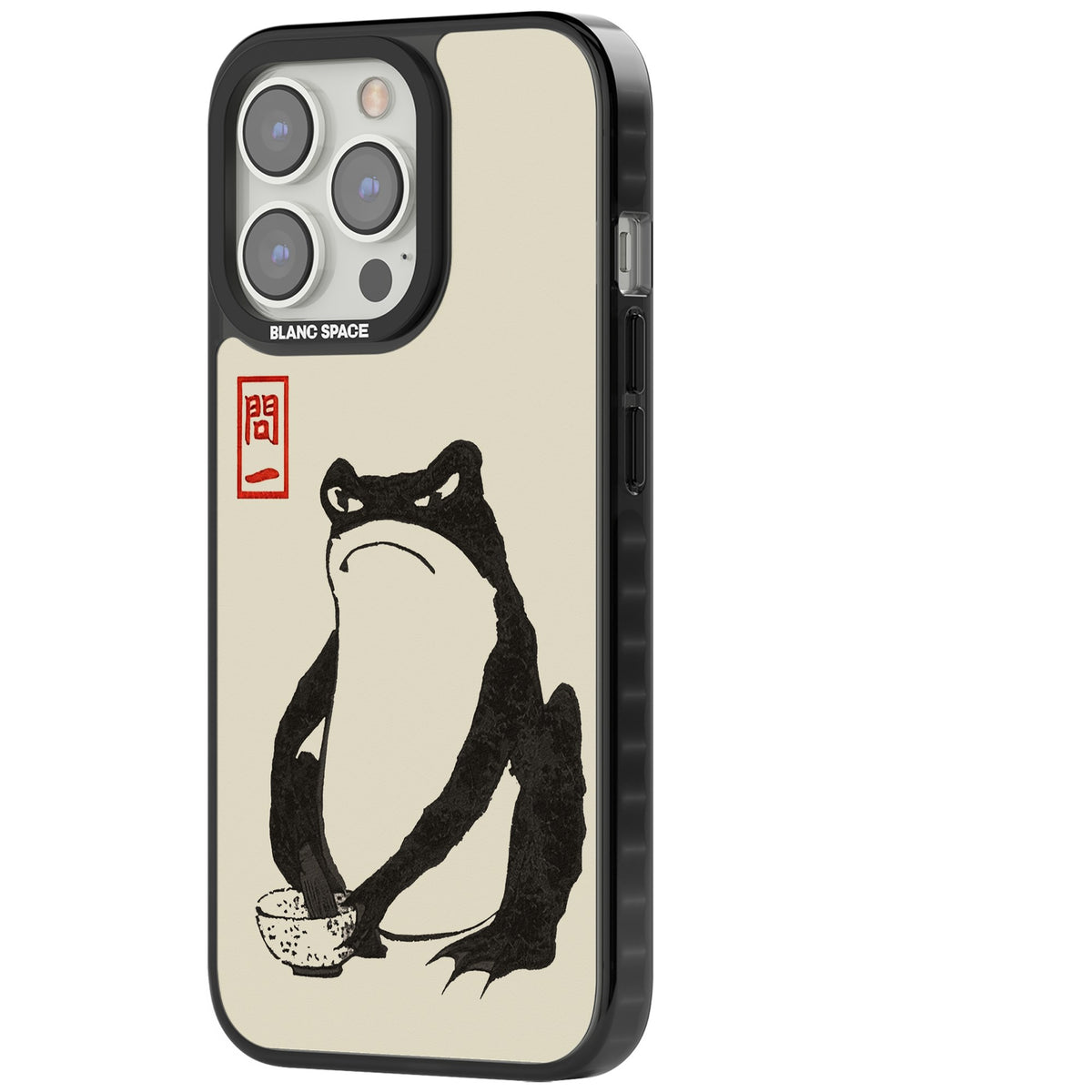 Matsumoto Hoji Grumpy Toad iPhone 12 Pro Max / iPhone 13 Pro / iPhone 13 Pro Max / iPhone 14 Pro / iPhone 14 Pro Max / iPhone 15 Pro / iPhone 15 Pro Max Impact Black Phone Case side