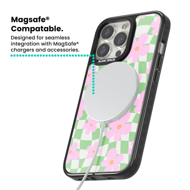 Spring Picnic Magsafe Black Impact Phone Case for iPhone 13 Pro, iPhone 14 Pro, iPhone 15 Pro