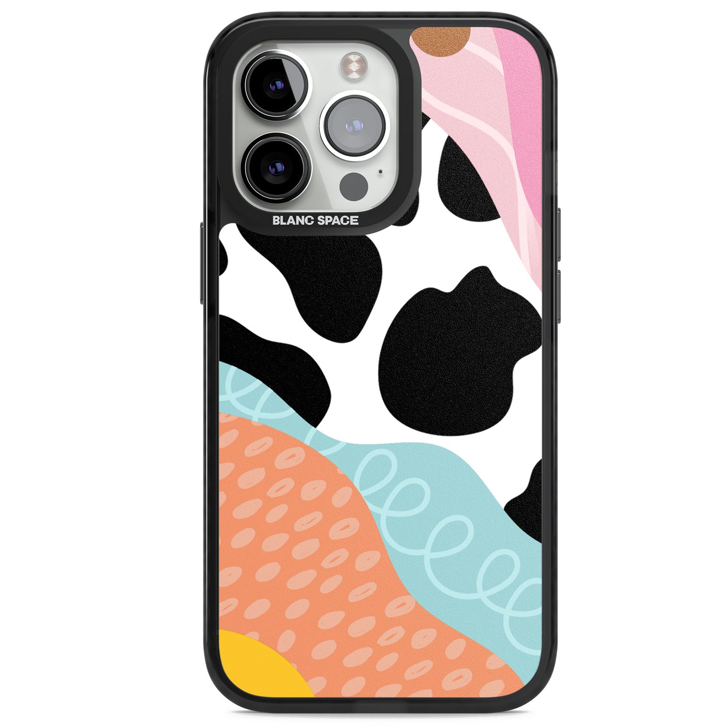 Abstract Elegance Magsafe Black Impact Phone Case for iPhone 13 Pro, iPhone 14 Pro, iPhone 15 Pro