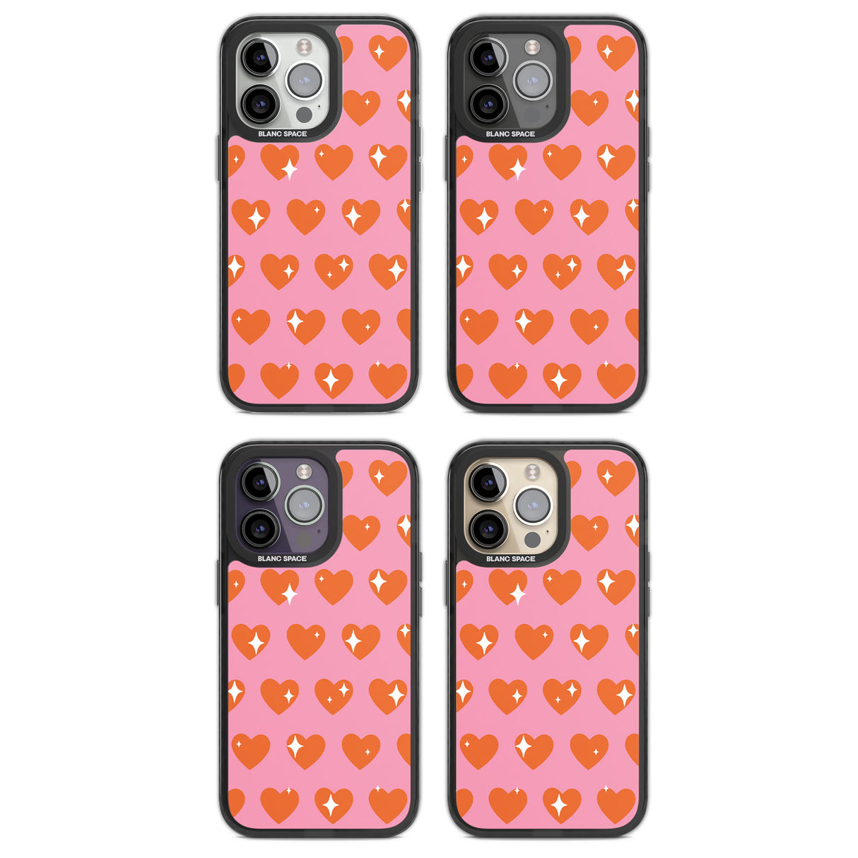 Sweet Hearts (Sunset) Magsafe Black Impact Phone Case for iPhone 13 Pro, iPhone 14 Pro, iPhone 15 Pro