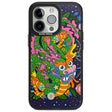 Psychedelic Jungle Dragon (Purple) Magsafe Black Impact Phone Case for iPhone 13 Pro, iPhone 14 Pro, iPhone 15 Pro