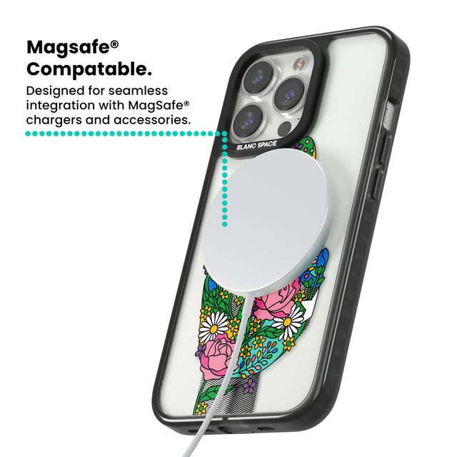 Garden Touch Magsafe Black Impact Phone Case for iPhone 13 Pro, iPhone 14 Pro, iPhone 15 Pro