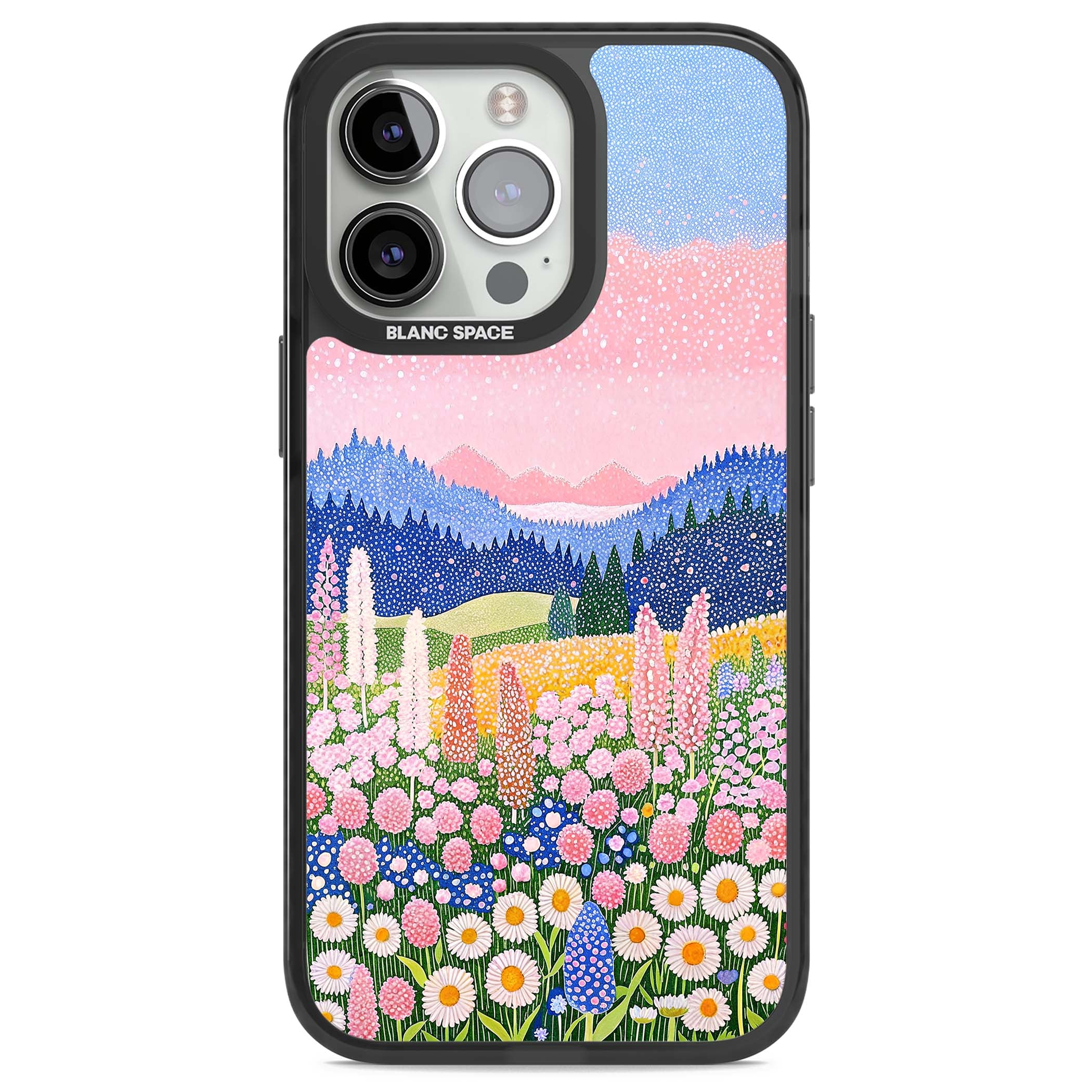 Valley Horizon cottagecore iPhone case | Black Impact Magsafe case for iPhone 13 Pro, iPhone 14 Pro, iPhone 15 Pro
