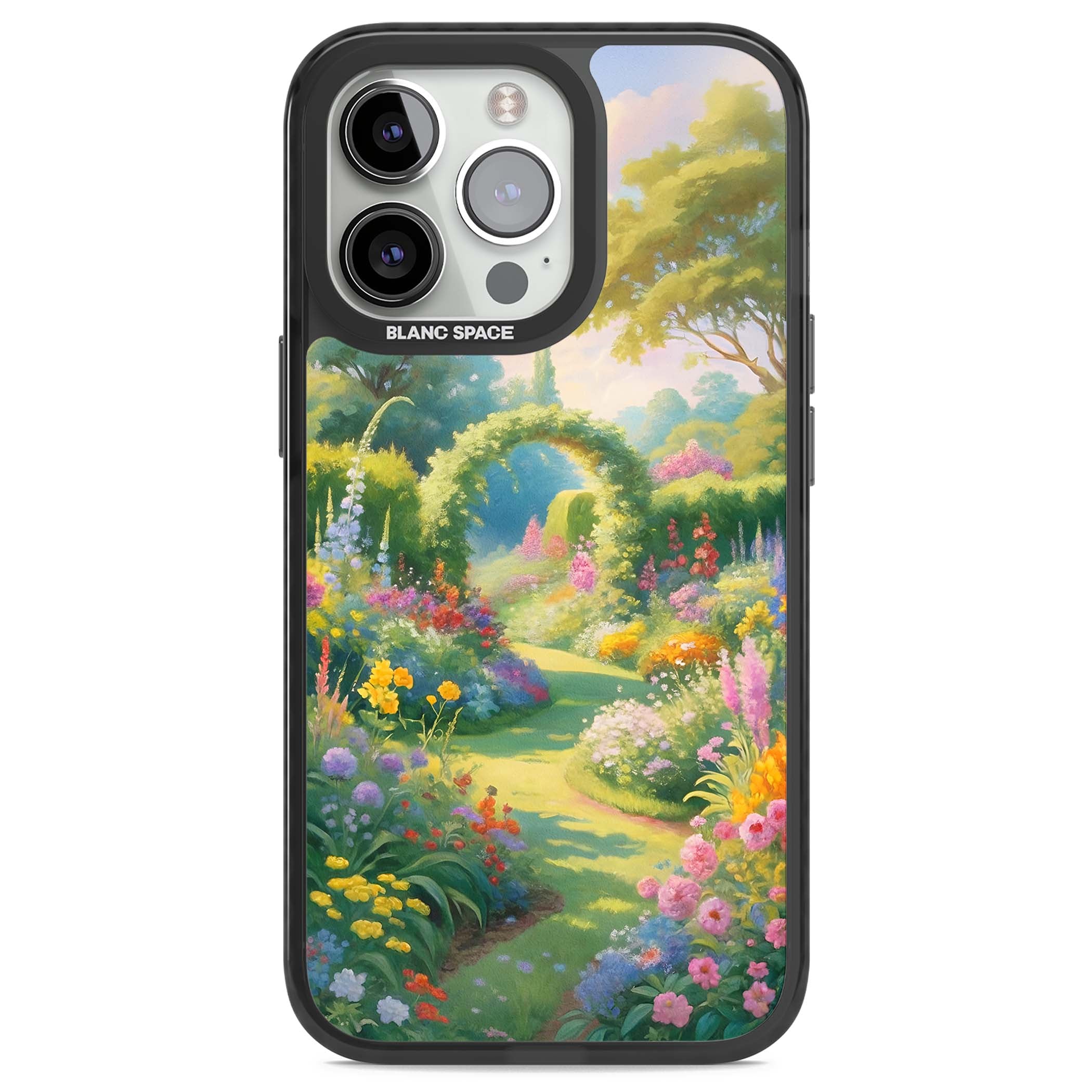 The Painter's Garden floral iPhone case | Black Impact Magsafe case for iPhone 13 Pro, iPhone 14 Pro, iPhone 15 Pro