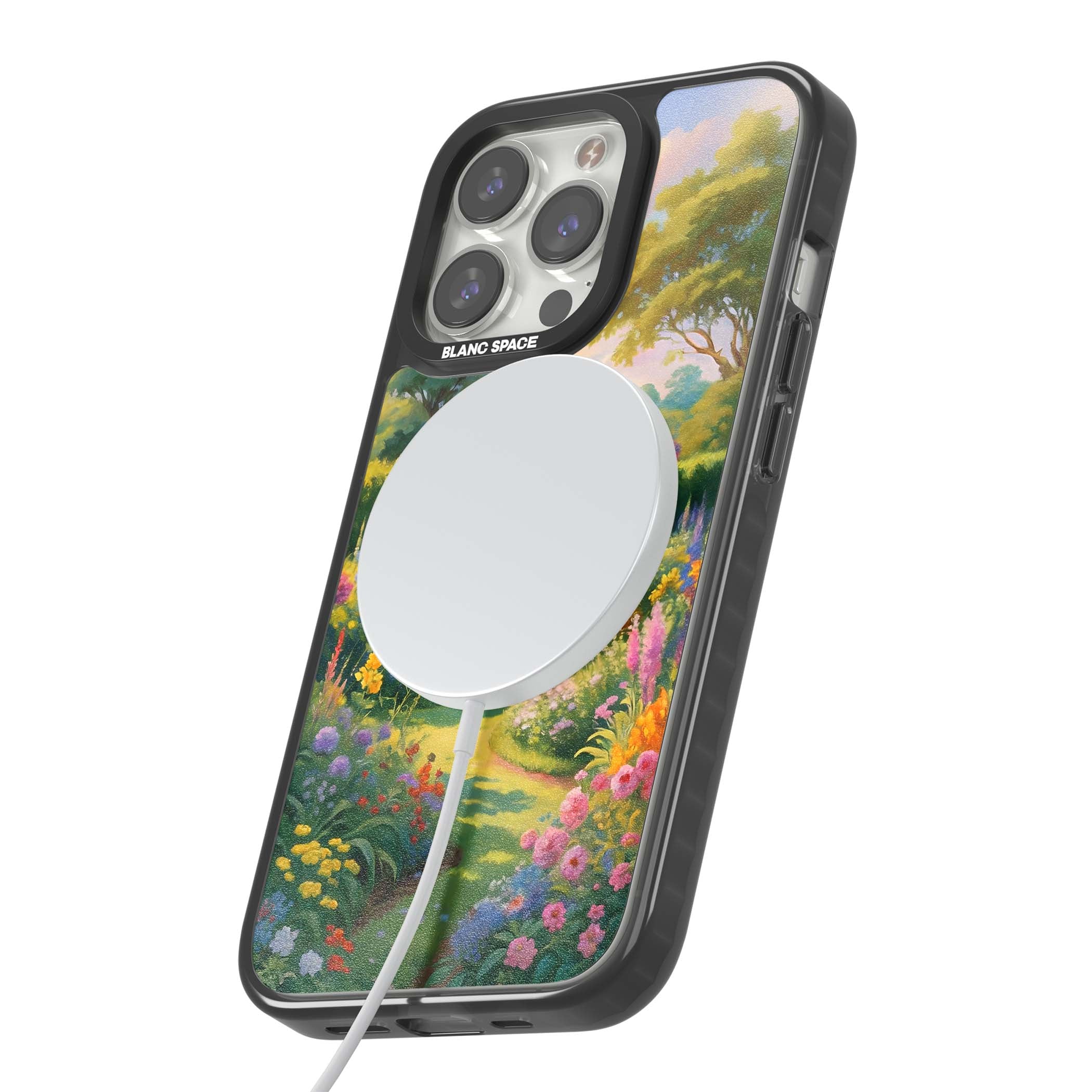 The Painter's Garden floral iPhone case | Black Impact Magsafe case for iPhone 13 Pro, iPhone 14 Pro, iPhone 15 Pro
