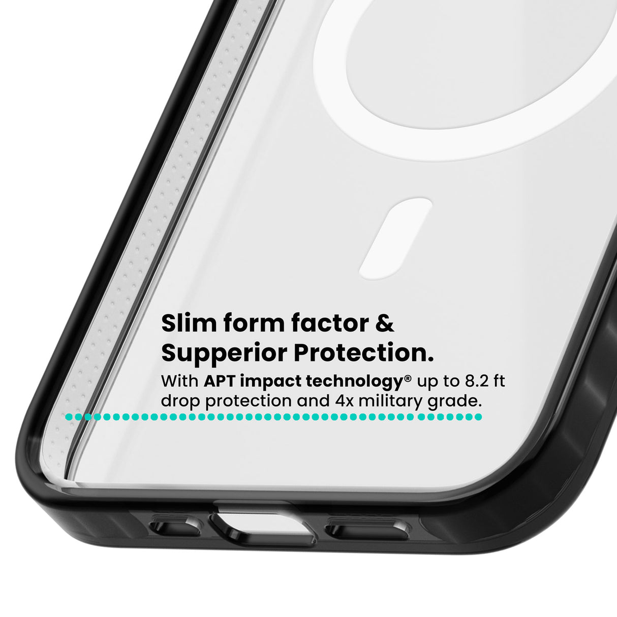 Strawberry Pattern Magsafe Black Impact Phone Case for iPhone 13 Pro, iPhone 14 Pro, iPhone 15 Pro