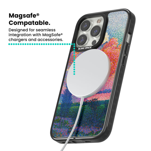 Spring's Garden Magsafe Black Impact Phone Case for iPhone 13 Pro, iPhone 14 Pro, iPhone 15 Pro
