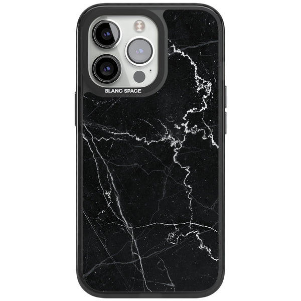 Bold Black Marble With White Texture
