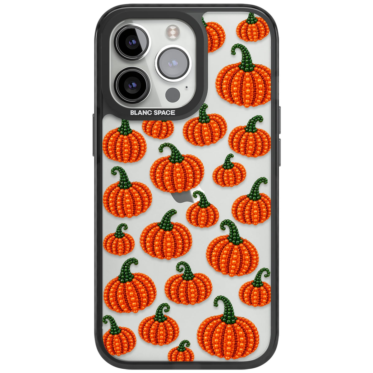 Beaded Pumpkins iPhone 12 Pro Max / iPhone 13 Pro / iPhone 13 Pro Max / iPhone 14 Pro / iPhone 14 Pro Max / iPhone 15 Pro / iPhone 15 Pro Max Impact Black Phone Case front