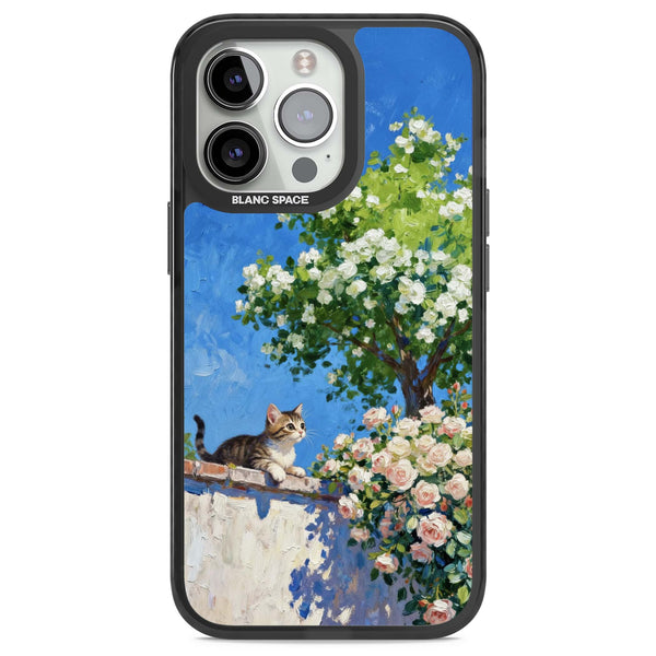 Kitten in Blooming Garden