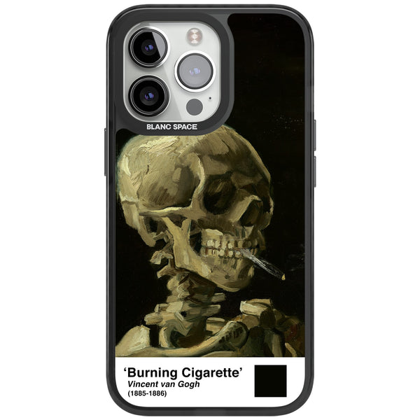 Skull Of A Skeleton With Burning Cigarette