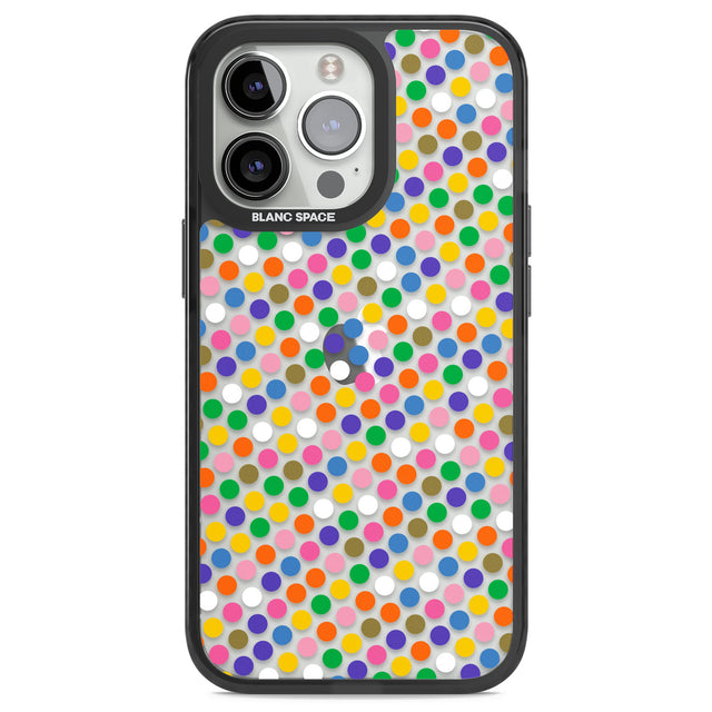 Multicolour Polka-dot Fiesta Black Impact Phone Case for iPhone 13 Pro, iPhone 14 Pro, iPhone 15 Pro