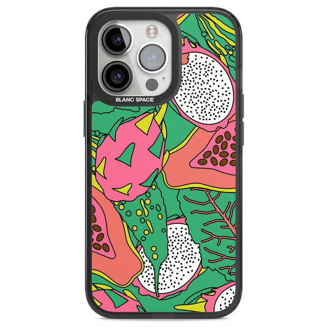 Psychedelic Salad Black Impact Phone Case for iPhone 13 Pro, iPhone 14 Pro, iPhone 15 Pro