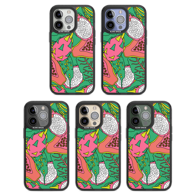 Psychedelic Salad Black Impact Phone Case for iPhone 13 Pro, iPhone 14 Pro, iPhone 15 Pro