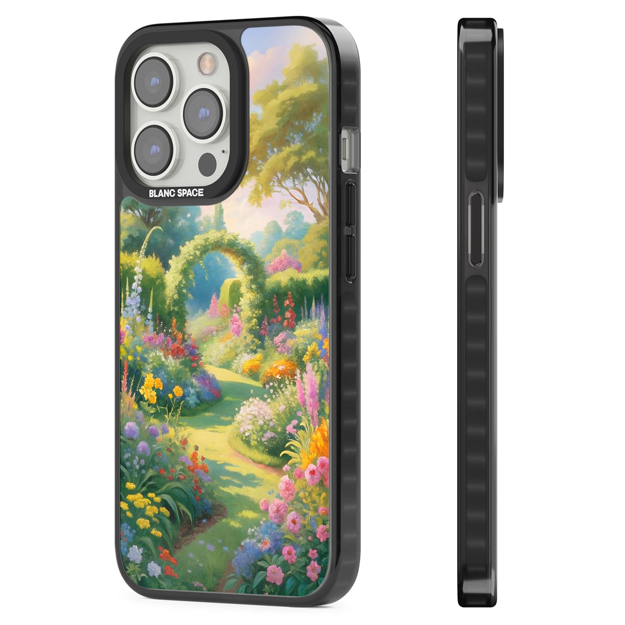 The Painter's Garden floral iPhone case | Black Impact case for iPhone 13 Pro, iPhone 14 Pro, iPhone 15 Pro