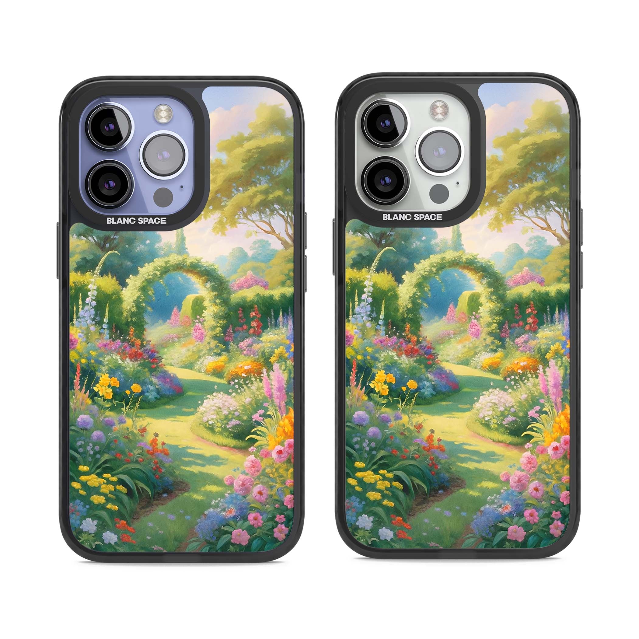 The Painter's Garden floral iPhone case | Black Impact case for iPhone 13 Pro, iPhone 14 Pro, iPhone 15 Pro