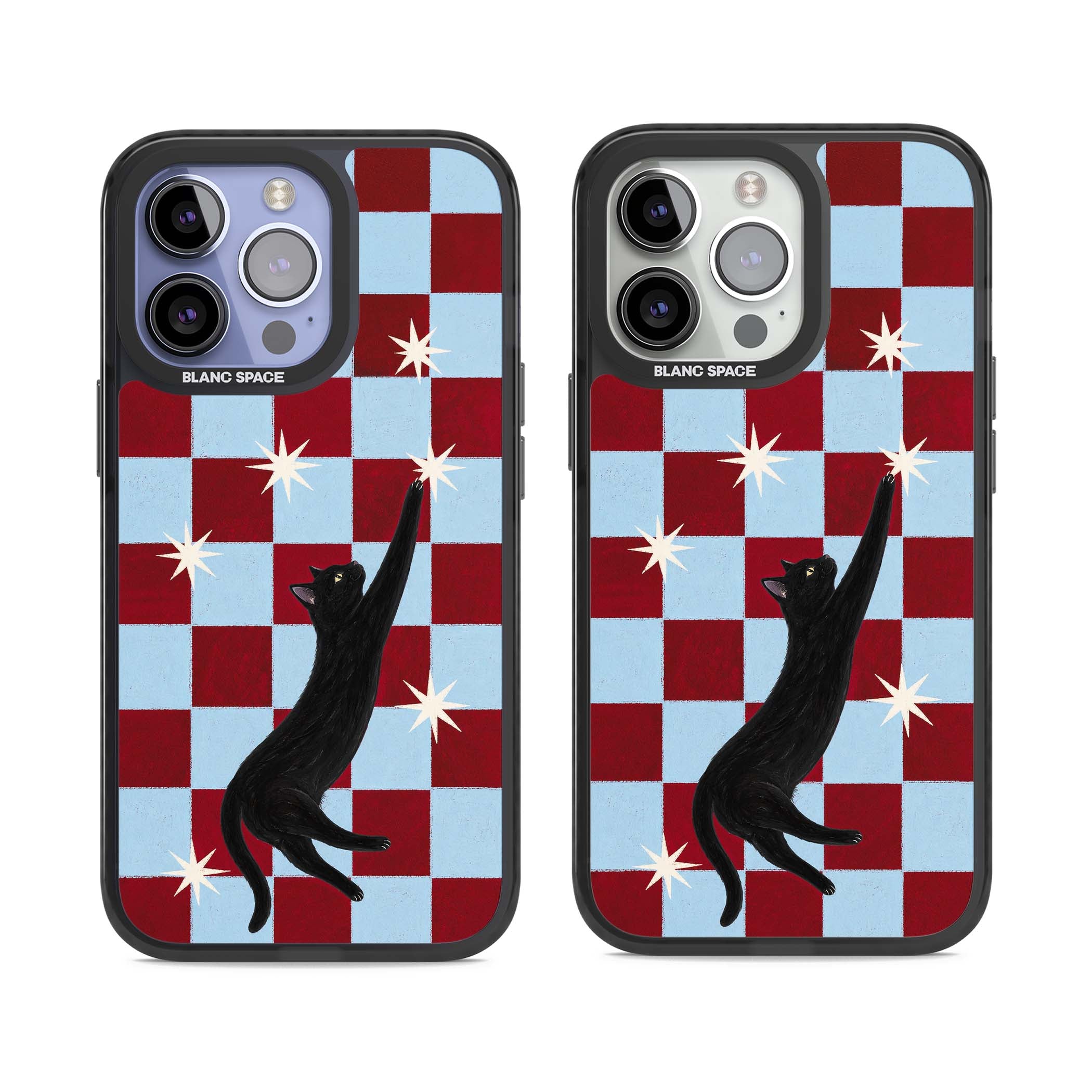 Starlit Kitty animals iPhone case | Black Impact case for iPhone 13 Pro, iPhone 14 Pro, iPhone 15 Pro