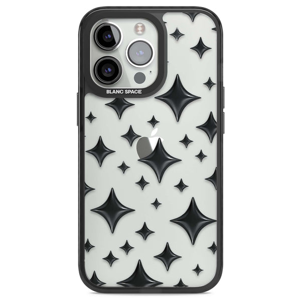 Black Puff Sparkle Pattern