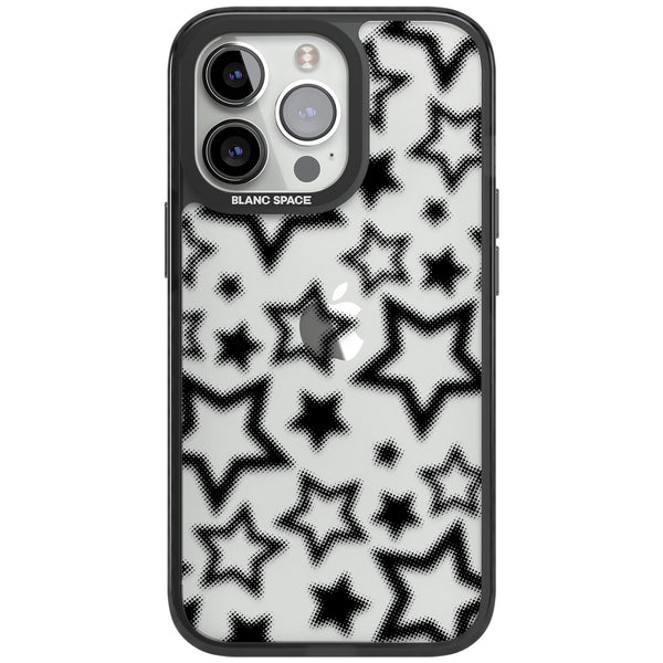 Black Halftone Stars (Clear)