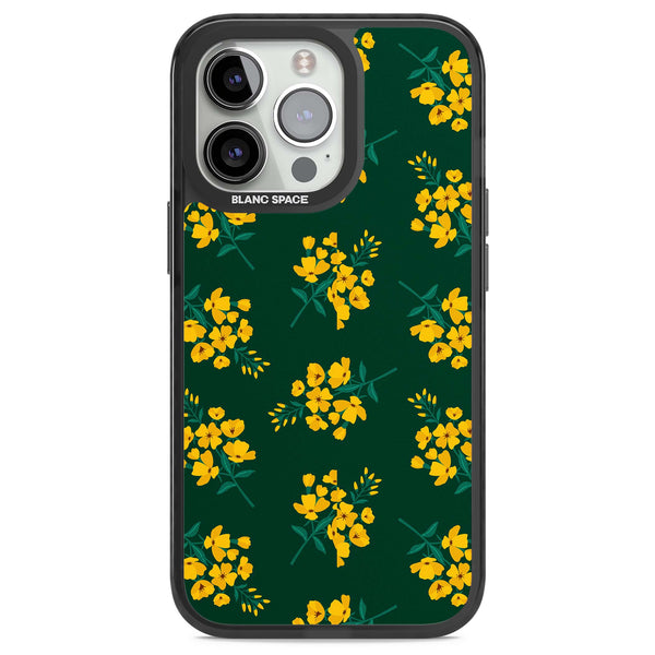 Yellow Wildflowers on Green