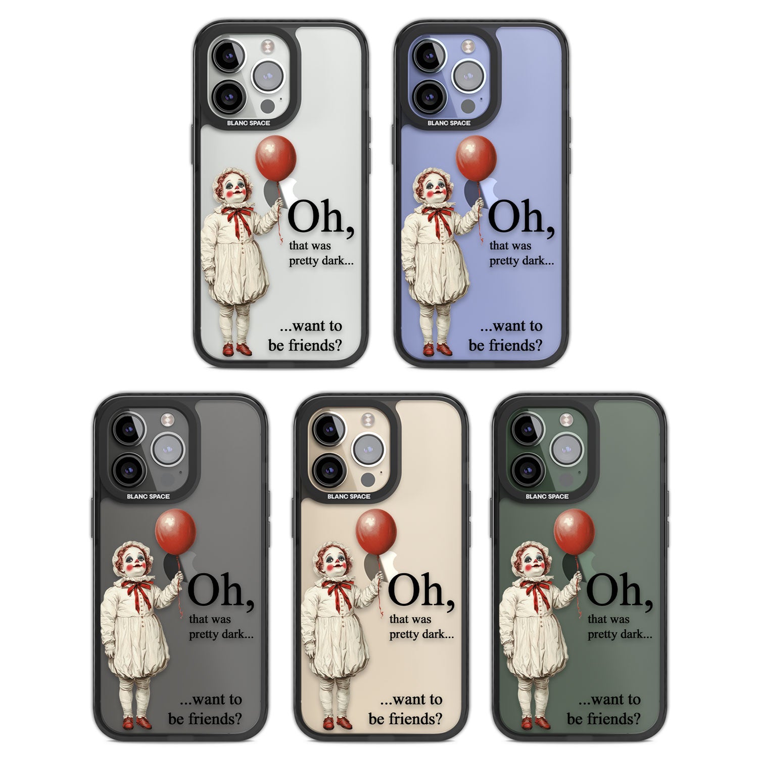 Want to be Friends? Black Impact Phone Case for iPhone 13 Pro, iPhone 14 Pro, iPhone 15 Pro